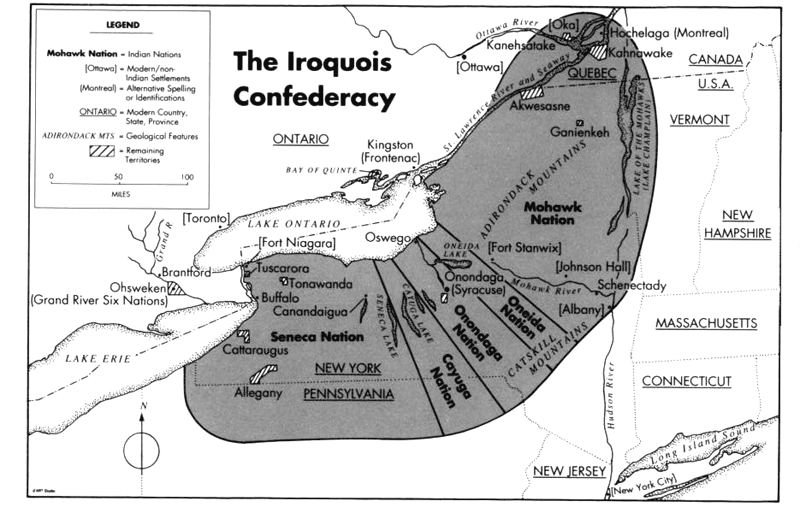 Iroquois Map from Richard Wright, "Stolen Continents: 500 Years of Conquest and Resistance in the Americas"